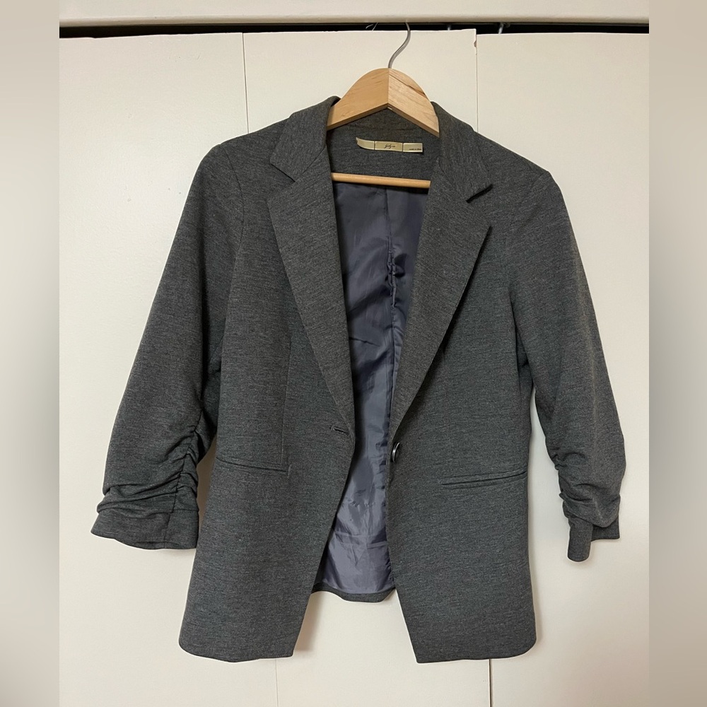 Grey 3/4 sleeve blazer